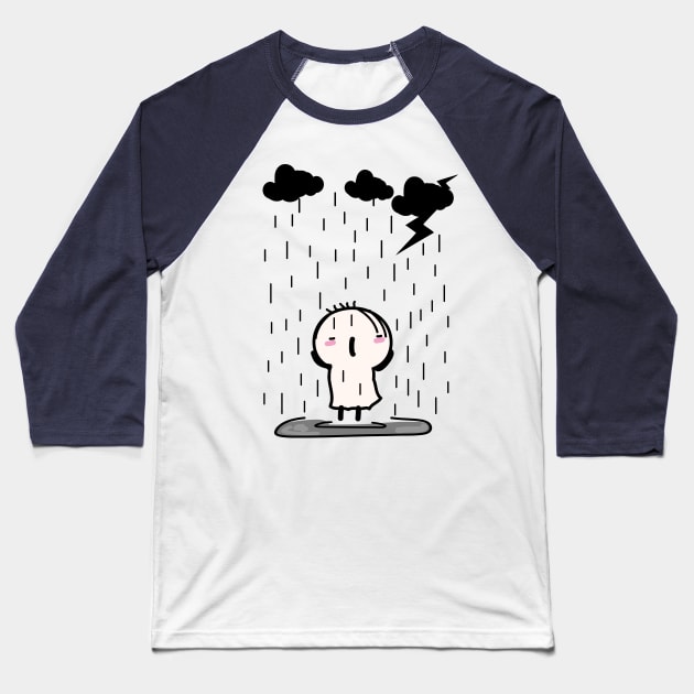 A stormy Day Baseball T-Shirt by CindyS